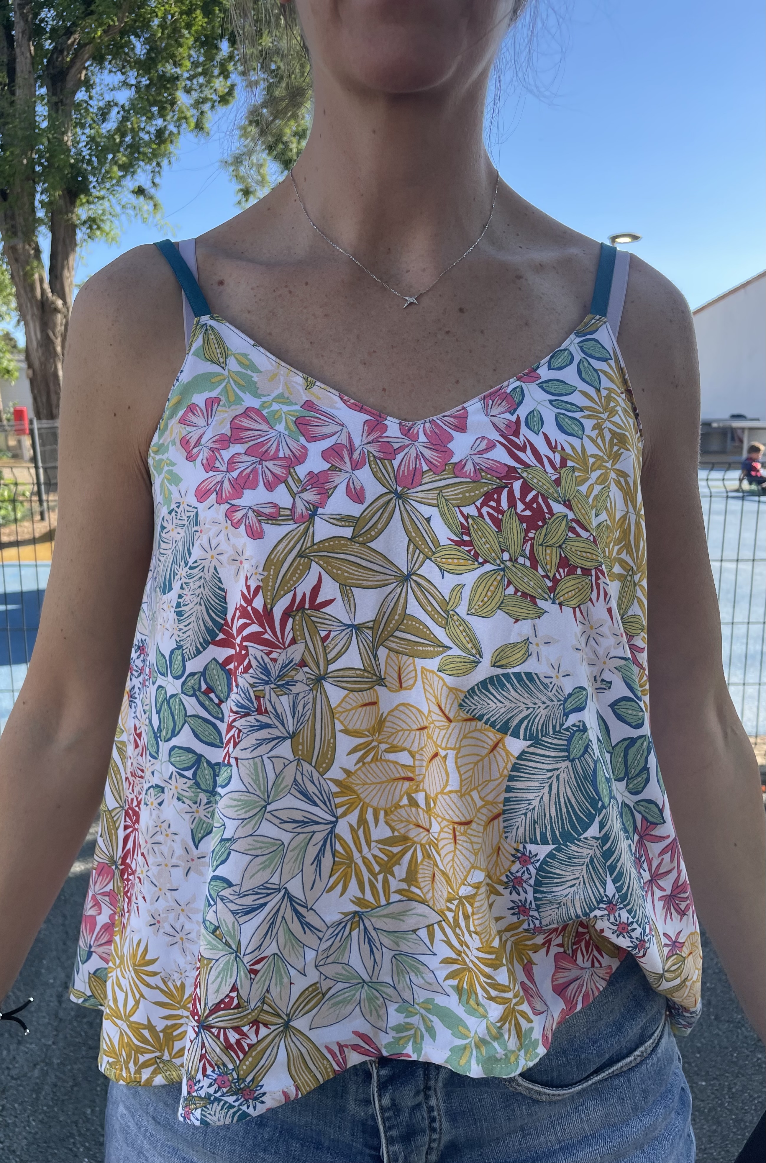 Top maman-fille en viscose